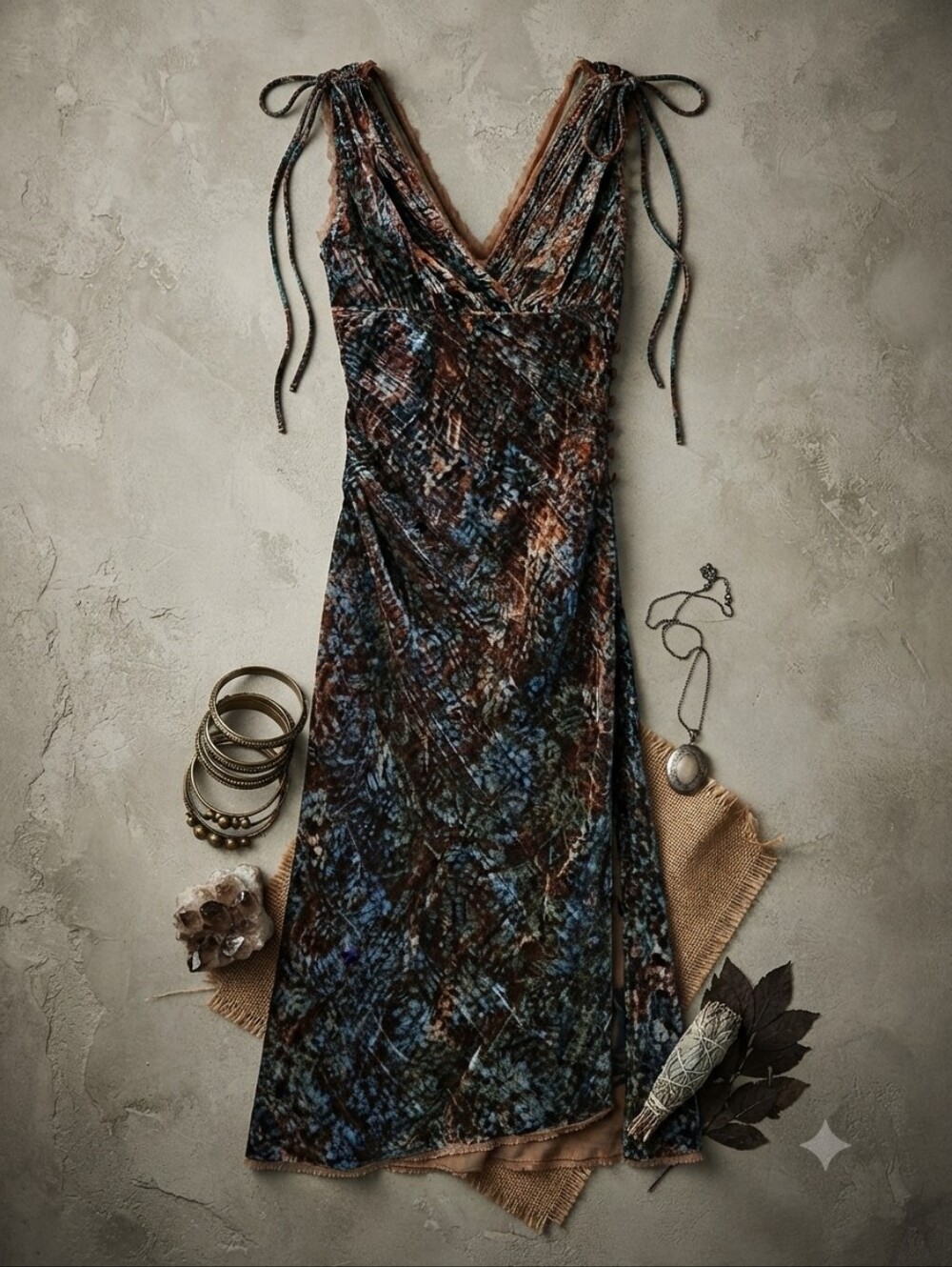 Peruvian Connection Tuscan Velvet Maxi Dress
